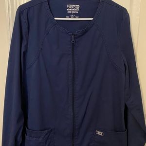 Cherokee Core Stretch Scrub Jacket Navy Size M
